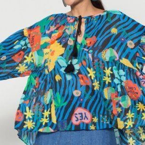 NWT Gorman River Of Love Stripe Printed Top